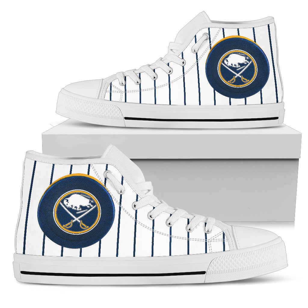 Straight Line With Deep Circle Buffalo Sabres High Top Shoes