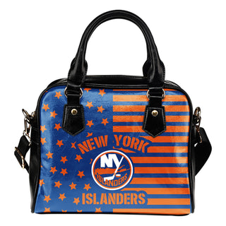 Twinkle Star With Line New York Islanders Shoulder Handbags