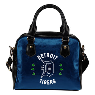 Central Beautiful Logo Circle Lucky Leaf Detroit Tigers Shoulder Handbags