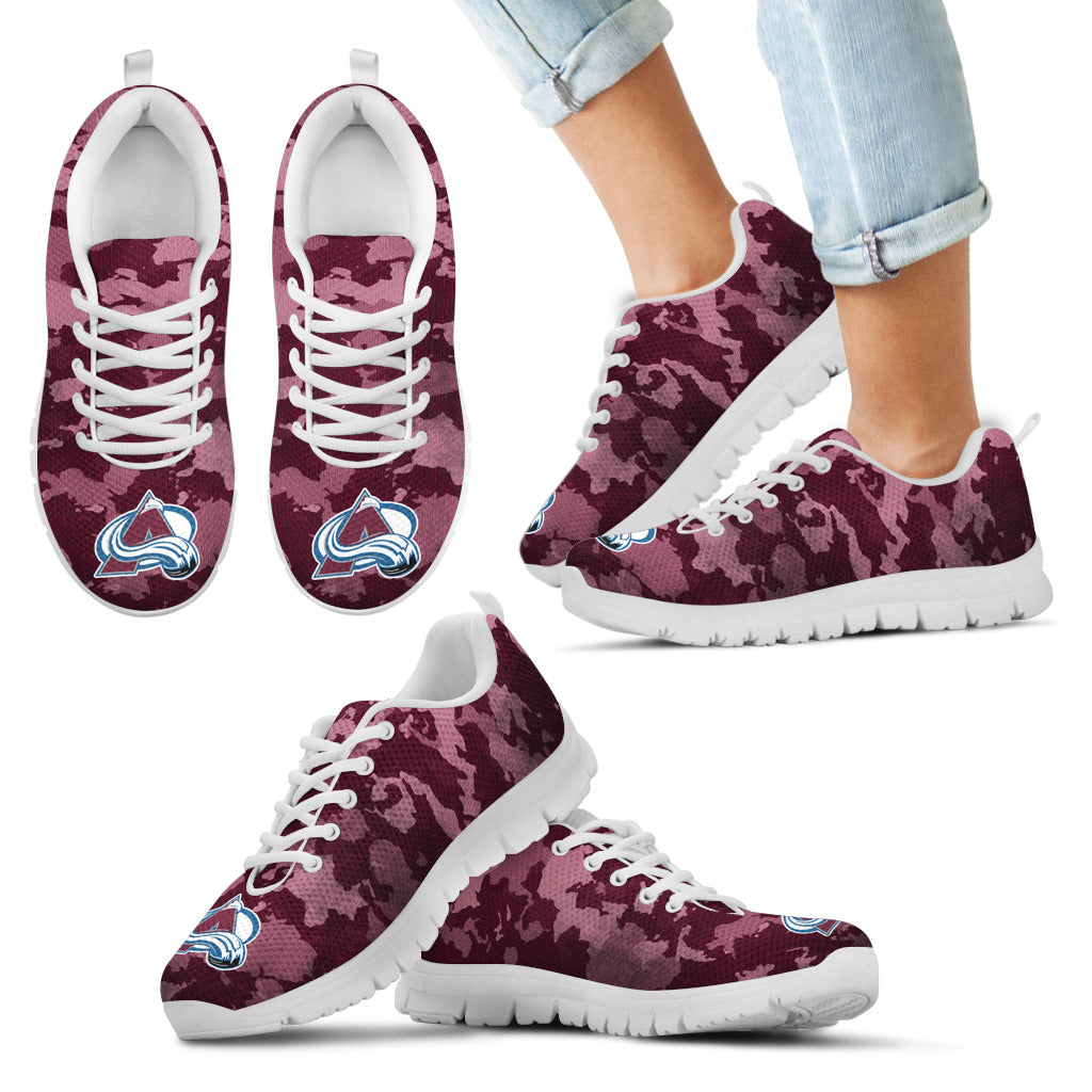 Arches Top Fabulous Camouflage Background Colorado Avalanche Sneakers