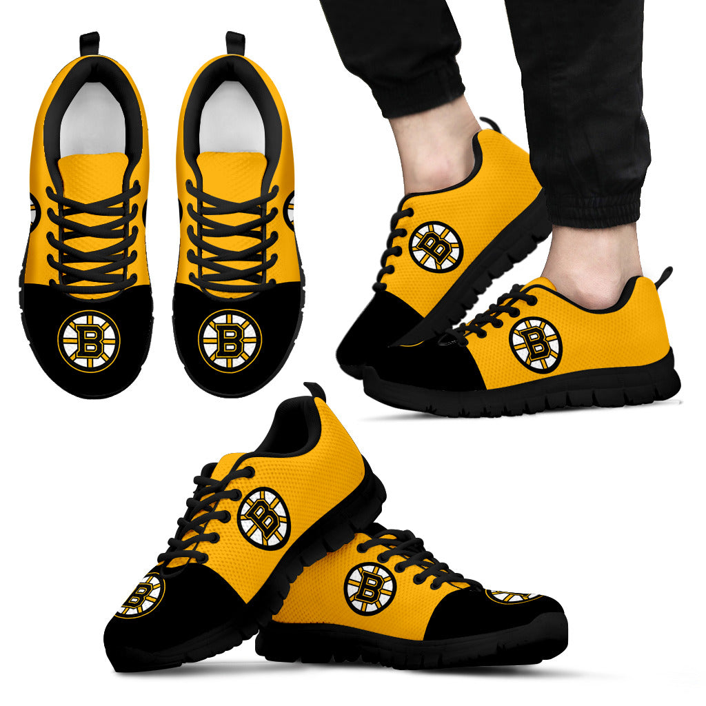 Two Colors Aparted Boston Bruins Sneakers