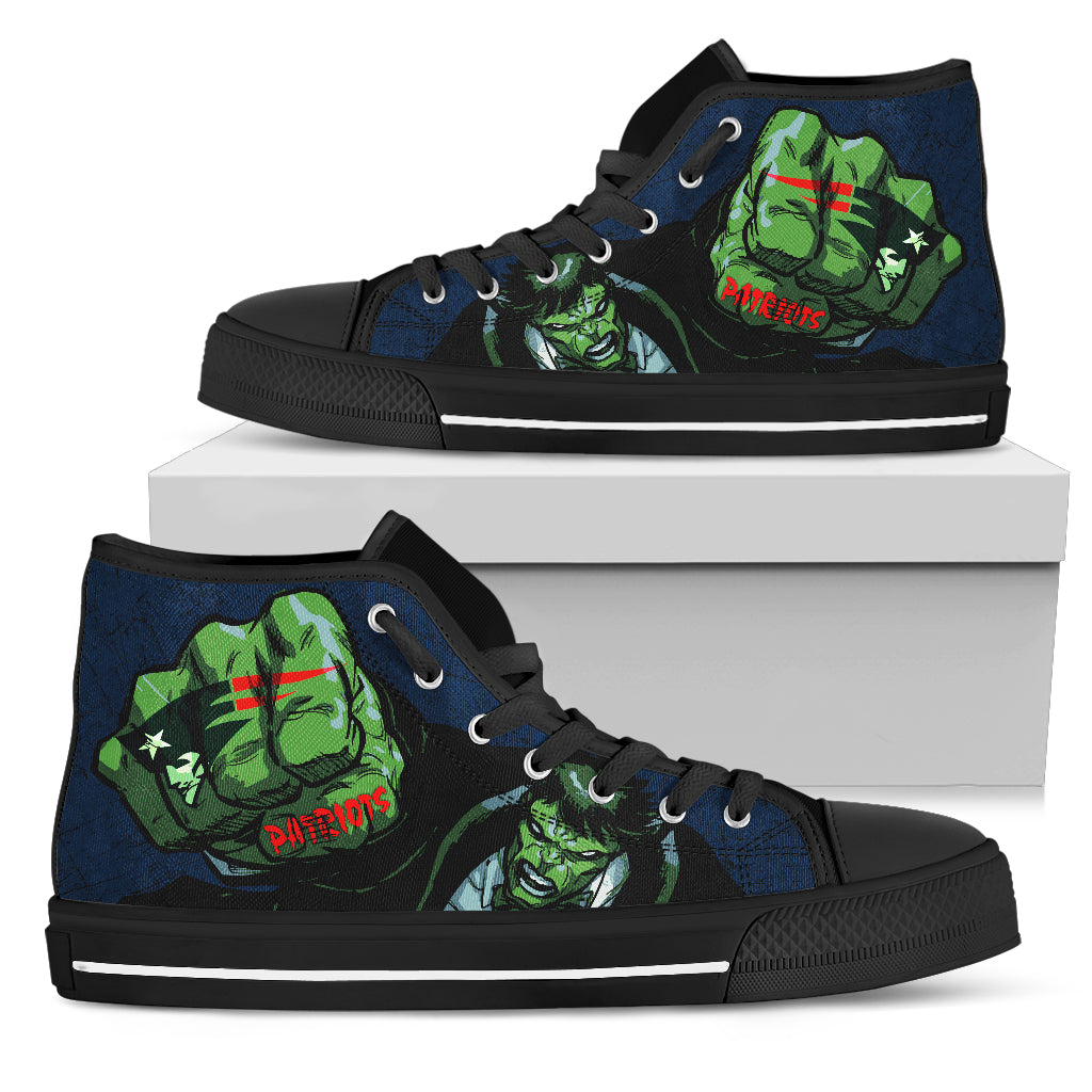 Hulk Punch New England Patriots High Top Shoes