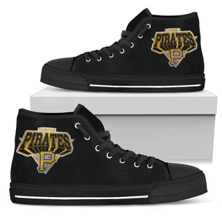 3D Simple Logo Pittsburgh Pirates High Top Shoes