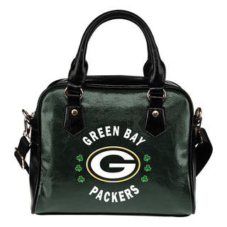 Central Beautiful Logo Circle Lucky Leaf Green Bay Packers Shoulder Handbags