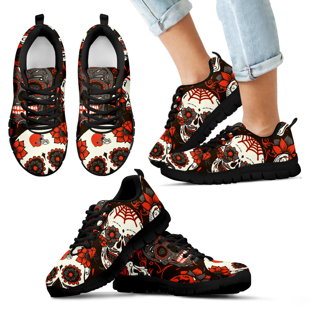 Cleveland Browns Colorful Sugar Skull Sneakers