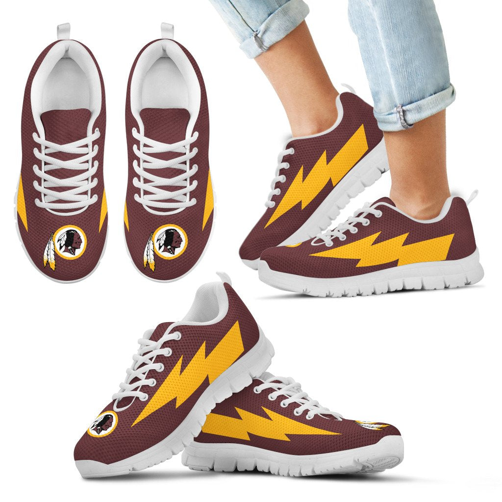 Cute Style Washington Redskins Sneakers Thunder Lightning Amazing Logo