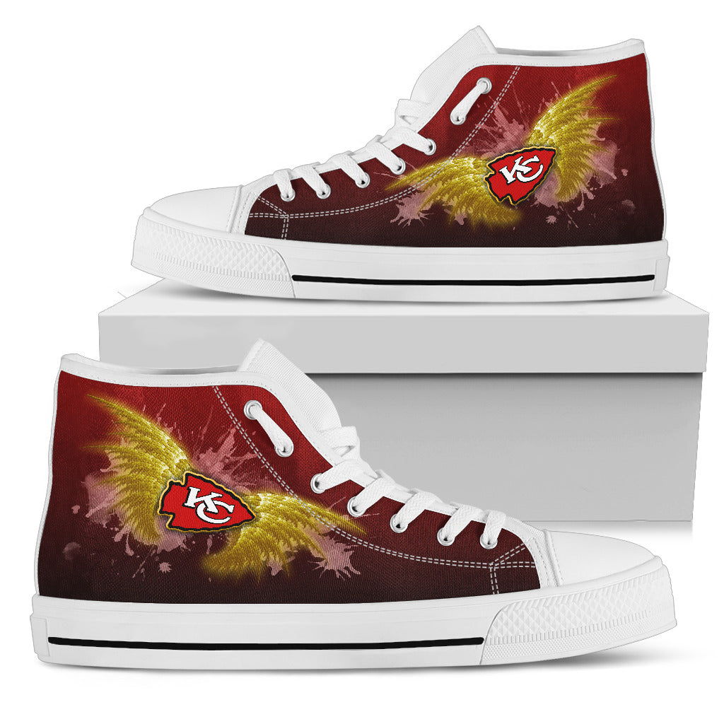 Angel Wings Kansas City Chiefs High Top Shoes