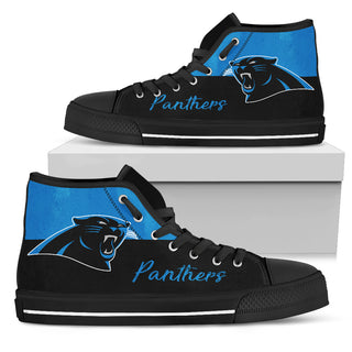 Divided Colours Stunning Logo Carolina Panthers High Top Shoes