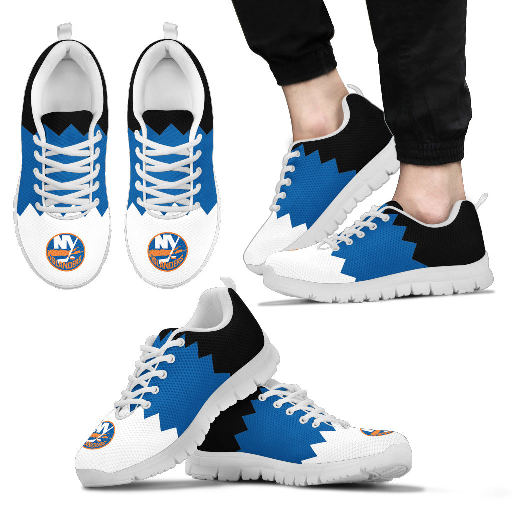 Incredible Line Zig Zag Disorder Beautiful New York Islanders  Sneakers