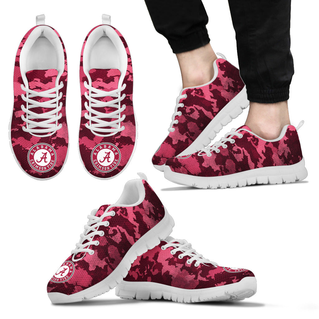Arches Top Fabulous Camouflage Background Alabama Crimson Tide Sneakers