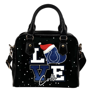 Love Word Christmas Sweet Indianapolis Colts Shoulder Handbags