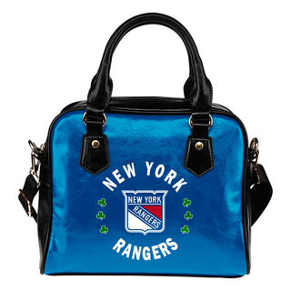 Central Beautiful Logo Circle Lucky Leaf New York Rangers Shoulder Handbags