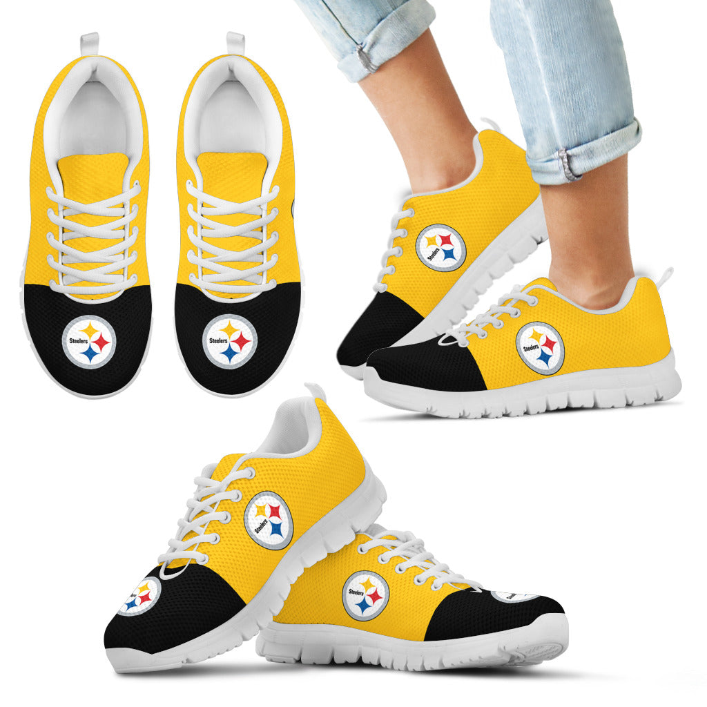 Two Colors Aparted Pittsburgh Steelers Sneakers