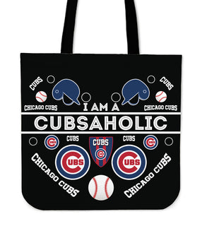 I Am A Cubsaholic Chicago Cubs Tote Bags