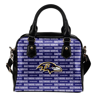 Nice Little Logo Baltimore Ravens Shoulder Handbags