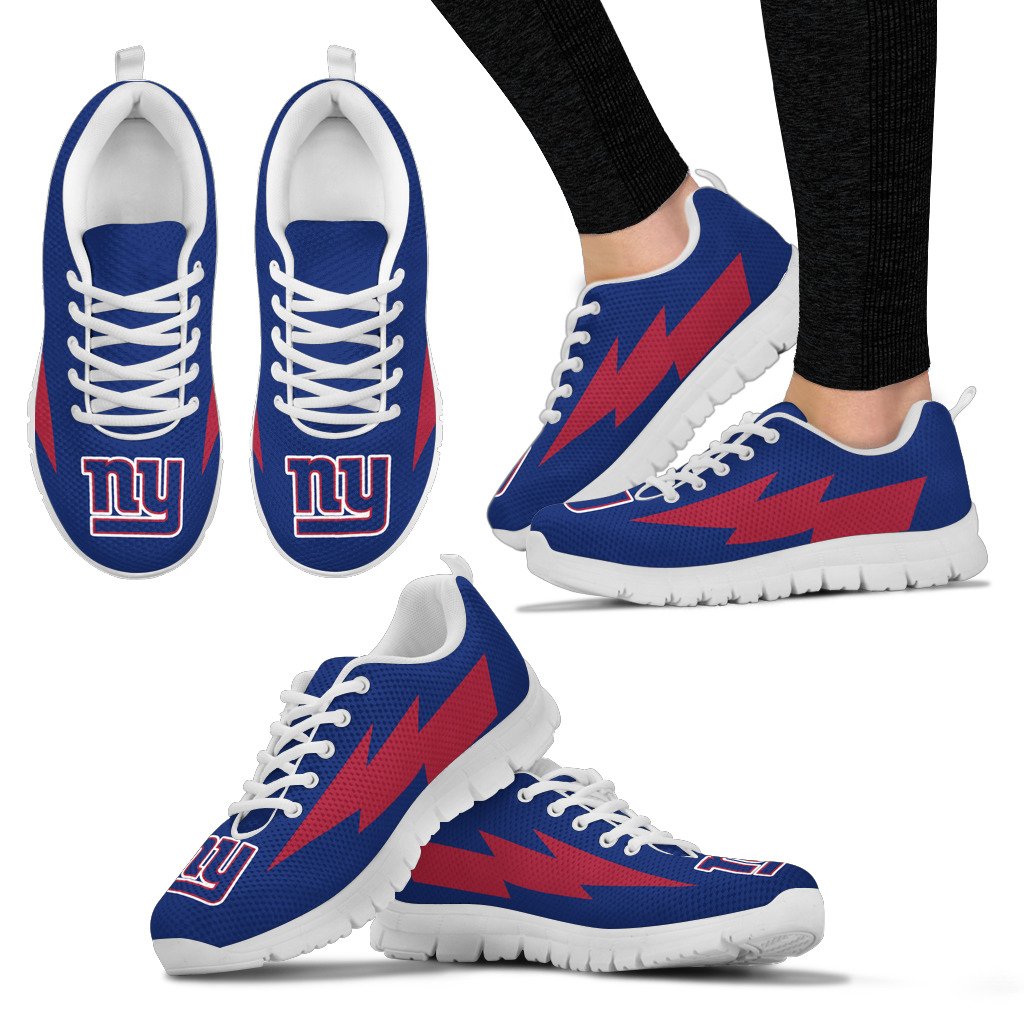 Lovely Style New York Giants Sneakers Thunder Lightning Amazing Logo