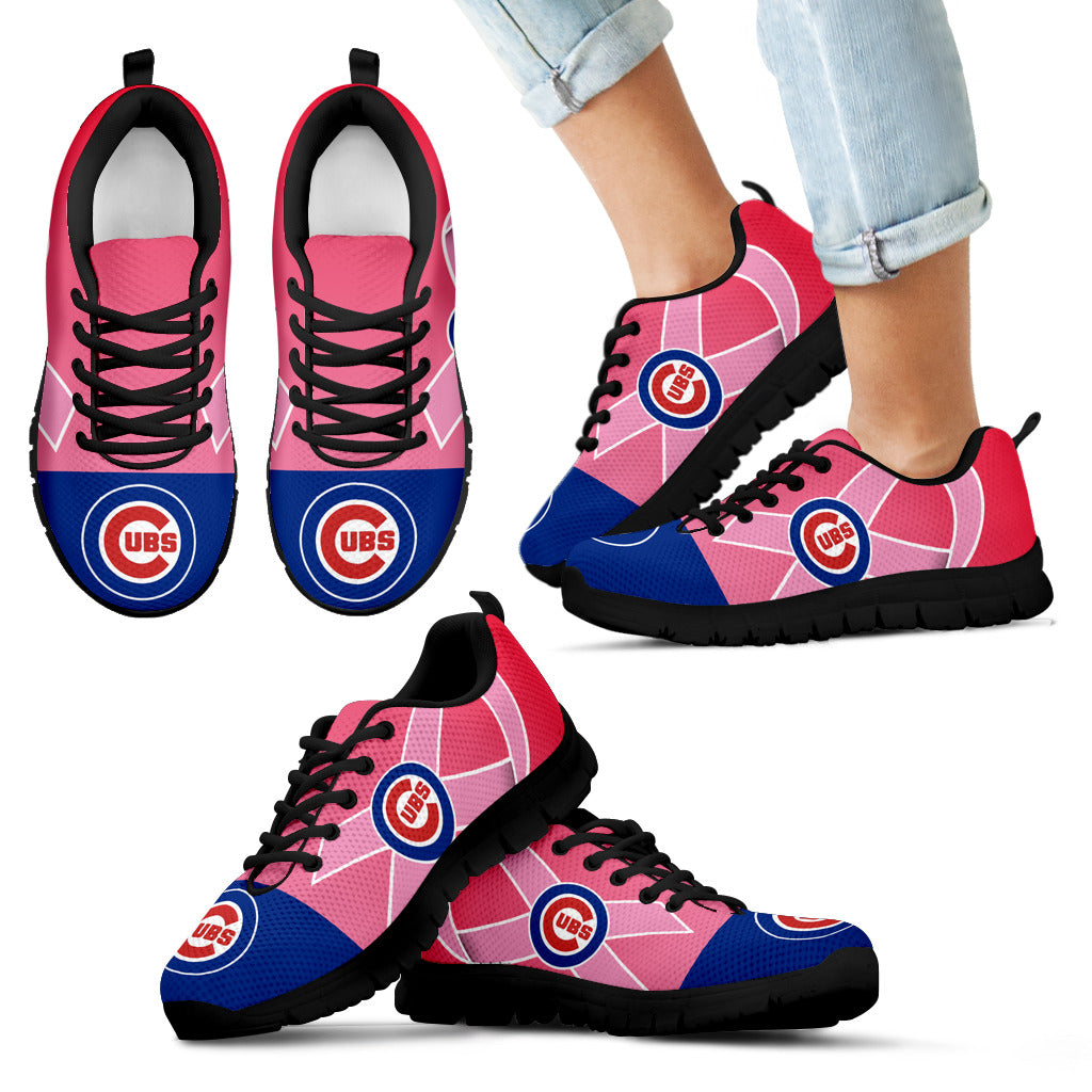 Chicago Cubs Cancer Pink Ribbon Sneakers