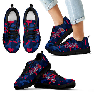 Military Background Energetic Atlanta Braves Sneakers