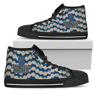 Wave Of Ball San Diego Padres High Top Shoes