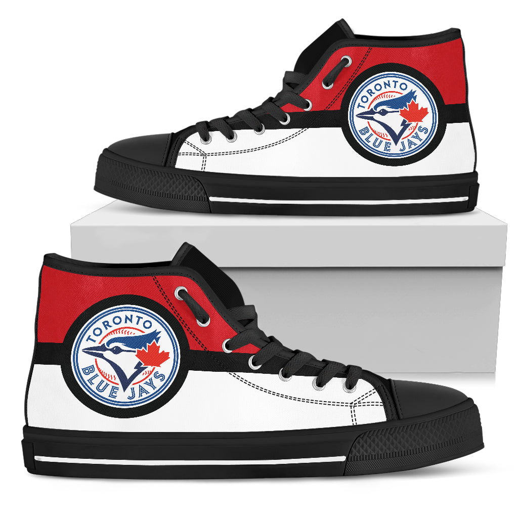 Bright Colours Open Sections Great Logo Toronto Blue Jays  High Top Shoes