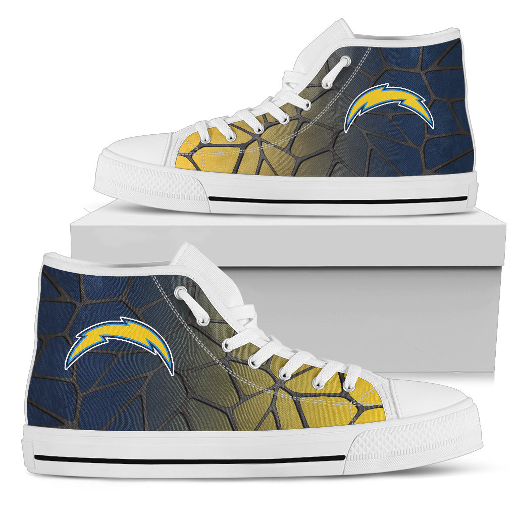 Colors Air Cushion Los Angeles Chargers Gradient High Top Shoes