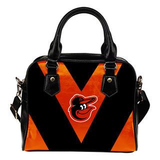 Triangle Double Separate Colour Baltimore Orioles Shoulder Handbags
