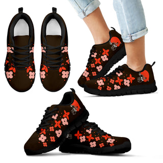 Flowers Pattern Cleveland Browns Sneakers