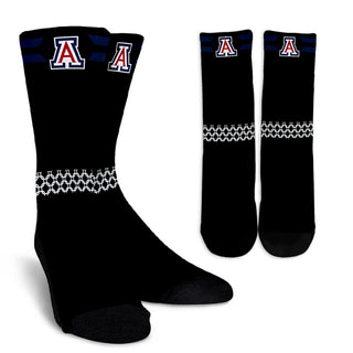 Round Striped Fascinating Sport Arizona Wildcats Crew Socks