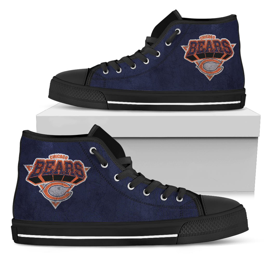 3D Simple Logo Chicago Bears High Top Shoes