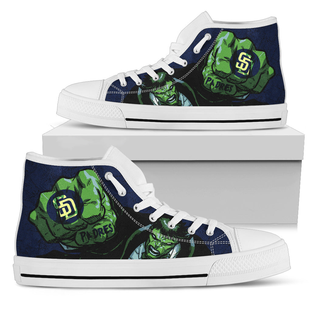 Hulk Punch San Diego Padres High Top Shoes