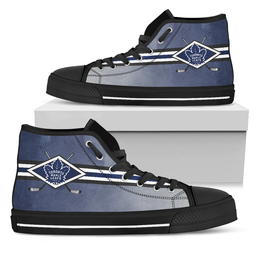 Double Stick Check Toronto Maple Leafs High Top Shoes