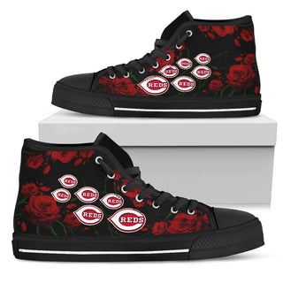 Lovely Rose Thorn Incredible Cincinnati Reds High Top Shoes