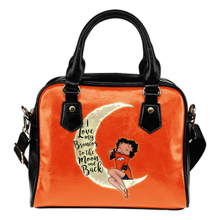 I Love My Denver Broncos To The Moon And Back Shoulder Handbags - Best Funny Store