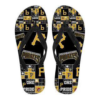 Pride Flag Pittsburgh Pirates Flip Flops