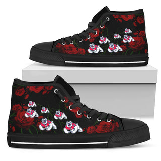 Lovely Rose Thorn Incredible Fresno State Bulldogs High Top Shoes