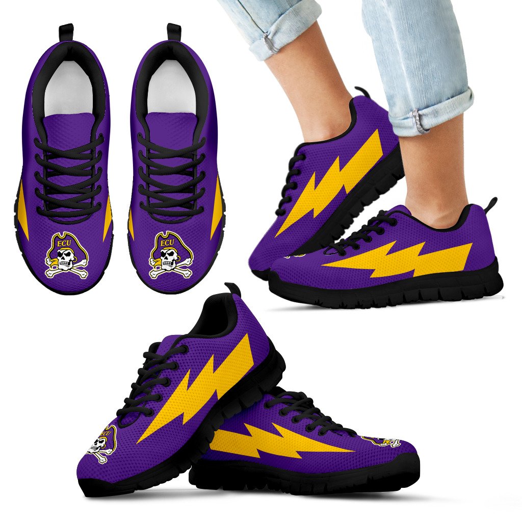 Colorful East Carolina Pirates Sneakers Thunder Lightning Amazing Logo