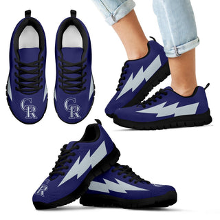 Cute Style Colorado Rockies Sneakers Thunder Lightning Amazing Logo