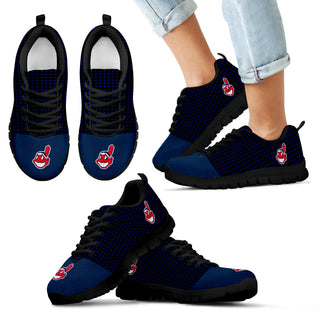 Tiny Cool Dots Background Mix Lovely Logo Cleveland Indians Sneakers