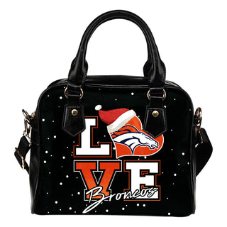 Love Word Christmas Sweet Denver Broncos Shoulder Handbags