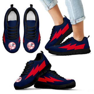 Funny New York Yankees Sneakers Thunder Lightning Amazing Logo