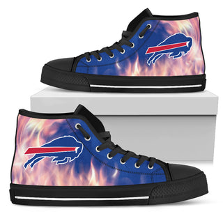 Fighting Like Fire Buffalo Bills High Top Shoes