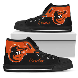 Divided Colours Stunning Logo Baltimore Orioles High Top Shoes