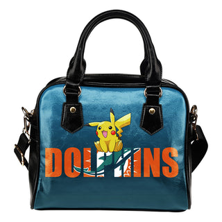 Pokemon Sit On Text Miami Dolphins Shoulder Handbags