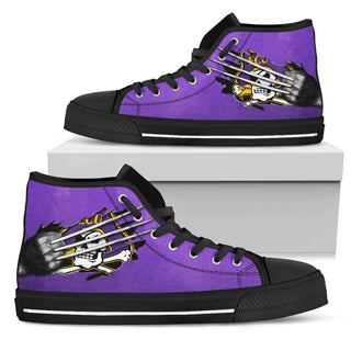 Scratch Of The Wolf East Carolina Pirates High Top Shoes