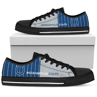 Simple Design Vertical Stripes Indianapolis Colts Low Top Shoes
