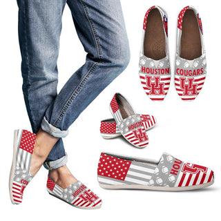 American Flag Houston Cougars Casual Shoes