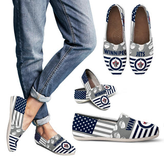 American Flag Winnipeg Jets Casual Shoes