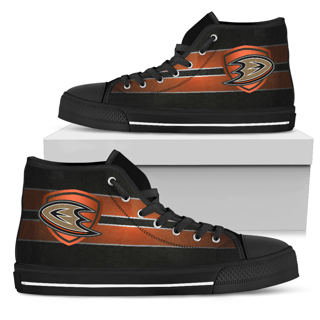 The Shield Anaheim Ducks High Top Shoes