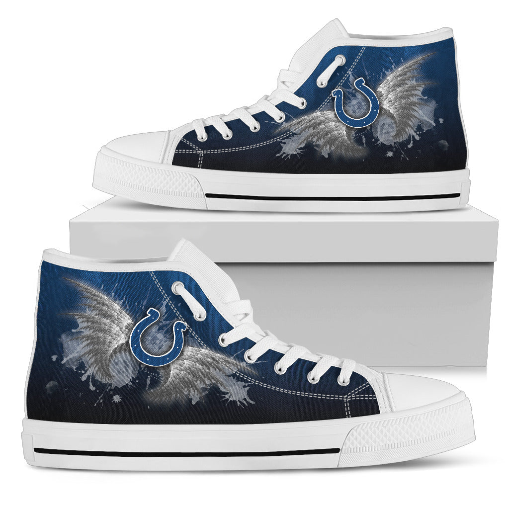 Angel Wings Indianapolis Colts High Top Shoes