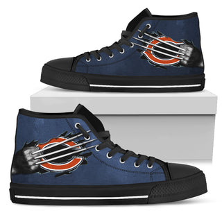 Scratch Of The Wolf Chicago Bears High Top Shoes